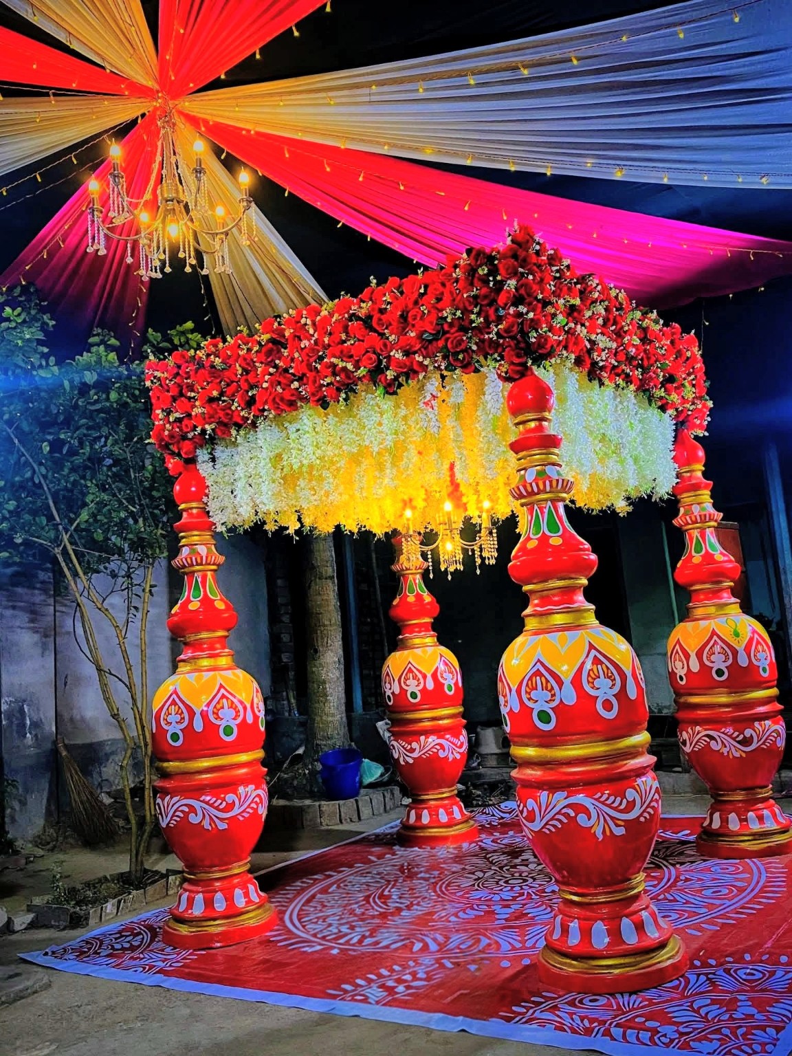 Colorful event setup